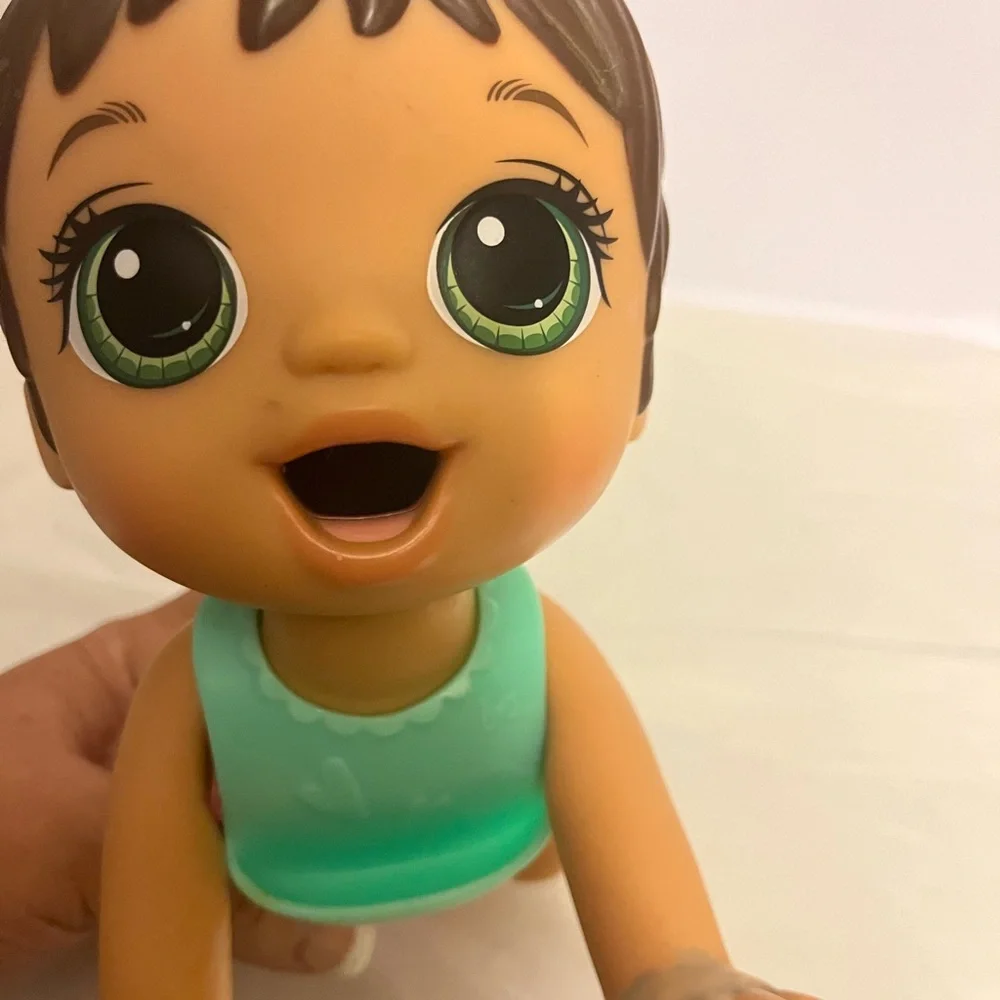 BABY ALIVE CRAWL POSITION DOLL EATS/POOPS from 2021 Hasbro‎ collection PRE-owned